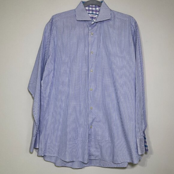 Set of 3 Men's 34/35 Isaac Mizrahi Long Sleeve Button Down Dress Shirts - Picture 3 of 16